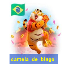 cartela de bingo cha de panela